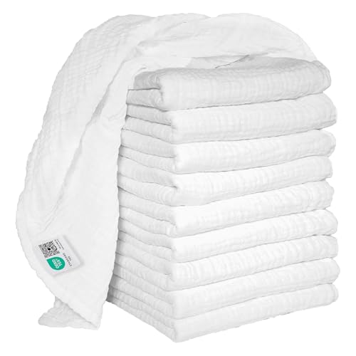 Makian 100% Algodão Muselinas Pack de 10 Unidades 80X80 Makian - Toalhas - conjunto, 10 unidades, 80x80cm, 100% algodão, absorvente