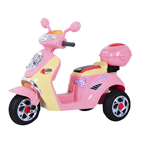 Mota Elétrica HOMCOM (Rosa - 108 x 51 x 75 cm) HOMCOM - Veículos elétricos de passeio - rosa, 108x51x75cm