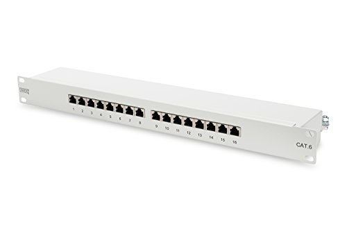 Digitus Cat.6, 16-Port Patch Panel (Acessório Imagem e Som) Digitus - Painéis de conexão - 24 portas, rj-45, com fios, rack