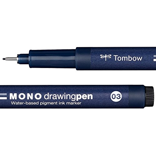 Caneta TOMBOW Ws- Efl03 Preto (1 Unidade) Tombow - Canetas - tinta pigmentada, base de água, ilustrações, desenhos artísticos