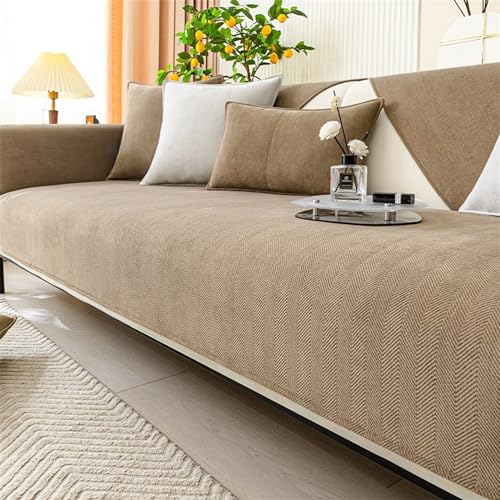 Capa de Sofá CHAISE LONGUE 100% Algodão Café (70 x 70 cm) LINGKY - Conjuntos de móveis de quarto - algodão, café, 70 x 70 cm