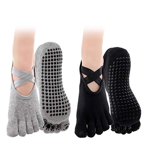 Acessório Desportivo OTOTEC 2 Pares De Meias Antiderrapantes Yoga OTOTEC - Yoga e pilates - antiderrapante, yoga, meias