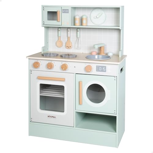 Woomax 3 em 1 Kitchenette de Madeira com Acessórios Interativos WOOMAX - Brinquedos - kitchenette, madeira, interativos