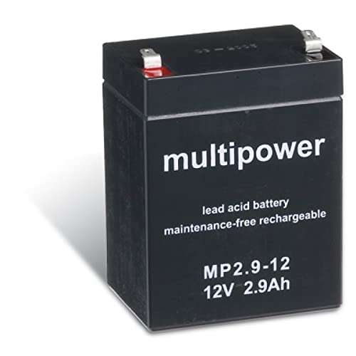 Powery Bateria de plomo selada (Multipower) Mp2.9-12 POWERY - Baterias - recarregável, sem manutenção, baixa autodescarga, fácil de carregar