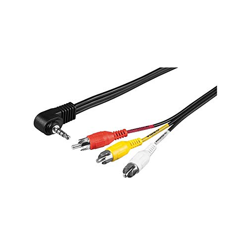 Cabo de Áudio GOOBAY (Jack 3.5mm - RCA - 1.5 m - Preto) Goobay - Cabos de áudio e vídeo - 1,5 m, jack 3.5mm, RCA, preto