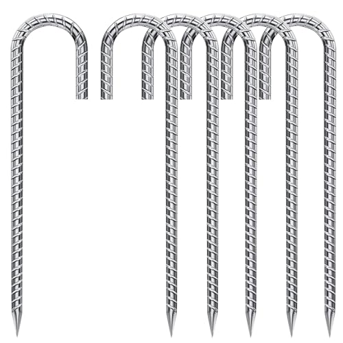LEWBDF - 6 Peças de Chão de Aço Piquetas 30 Cm LEWBDF - Barras e estacas para tendas - 6 peças, aço, 30 cm