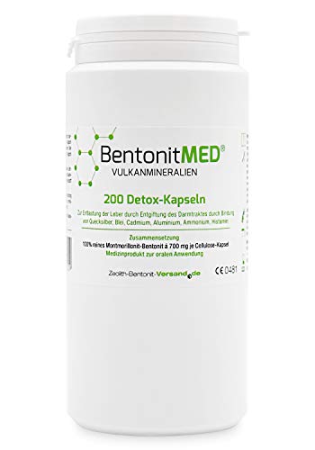 Suplemento Alimentar HIVITAL Bentonite (200 cápsulas) BentonitMED Vulkanmineralien - Vitaminas e suplementos - bentonita, 200 cápsulas