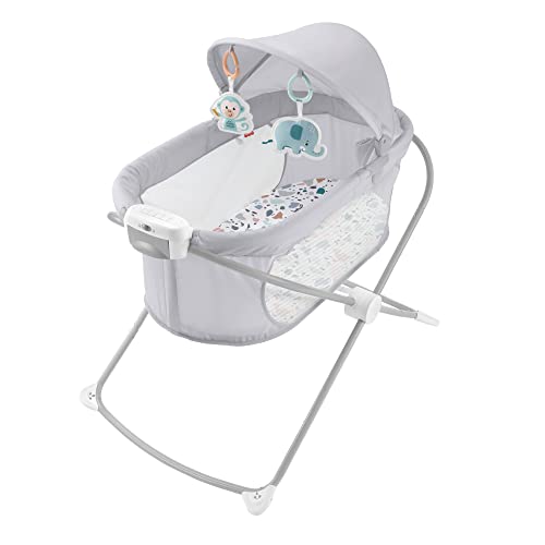 Berço FISHER PRICE Moisés Plegable (Idade Mínima Recomendada: 0 meses) Mattel - Parques infantis - berço, Fisher Price, Moisés, plegável, idade mínima, vibração