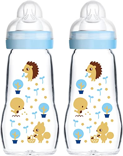 Garrafa de vidro mam feel good glass bottle 2 unidades 260ml MAM Babyartikel - Biberões - vidro, 260ml, 2 unidades