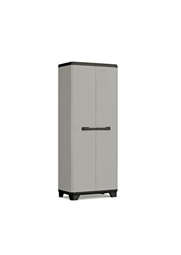 Armário de Jardim KETER Planet (Cinzento - Aço - 100 x 40 x 185 cm) KETER - Guarda-roupas - resina, 3 compartimentos, cinzento, aço