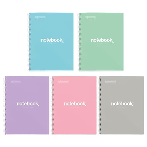 Caderno A4 Miquelrius Emotions - 5 Unidades MIQUELRIUS - Cadernos e bloco de notas - margens coloridas, 80 folhas, papel 90g, capa impressa