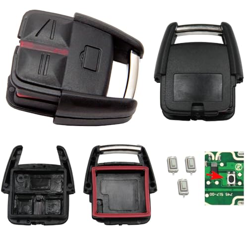 Conjunto de Chaves de Reparação para Carros com 1 X 3 Botões + Pulsador Compatível com Opel Vectra C Signum KONIKON - Alarmes e fechaduras de veículos - conjunto, chaves, reparação, carros, compatível, opel vectra c signum