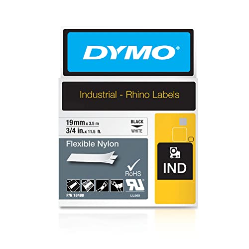 Etiqueta para impressão DYMO RHINO-19X35M DYMO - Fitas de etiquetas e recargas - preto sobre branco, multicolor, nylon, 19x35mm