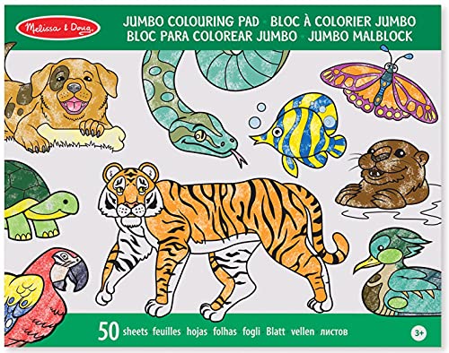 Jogo Criativo MELISSA & DOUG Giant Coloring Book Animals Melissa & Doug - Livros - colorir, animais, papel branco, high quality