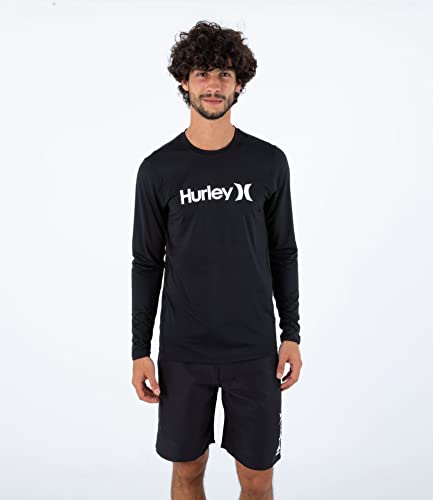 Rash Guard HURLEY O&O Surf Shirt Ls (L) HURLEY - Roupa - rash guard, hurley, surf shirt, tamanho L, preto, azul marinho