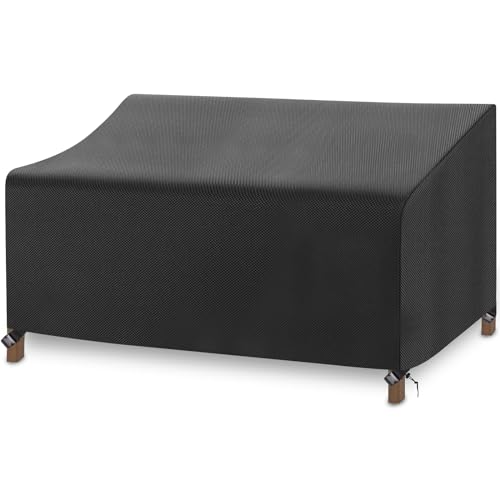 Cobertura para Sofás Impermeável com Cinto Ajustável 420D Oxford Preto ZOALXZNT - Capas para móveis de exterior - impermeável, cinto ajustável, oxford, preto