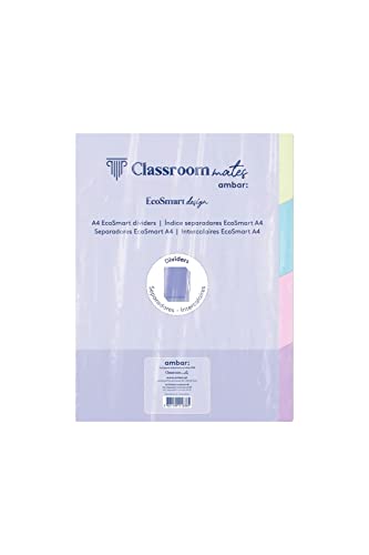 Índices separadores Ecosmart Ambar Classroommates 4 peças (Recondicionado Como Novo) Ambar - Passion, S.A. - Separadores de índice - a4, 4 folhas, índice separador