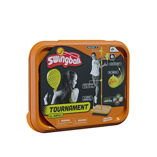 Conjunto de Basquetebol para Crianças SWINGBALL Tournament (Idade Mínima: 3) Mookie - Conjuntos de tetherball - conjunto, basquetebol, crianças, altura ajustável, superfície anti-desgaste, bola tênis borracha, raquetas, tapão