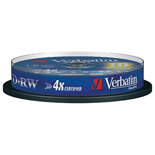 DVDs virgens VERBATIM DVD+RW Matt Silver 4,7 GB Verbatim - Mídias vazias - 4,7 GB, dvd+rw, matt silver, 10 peças