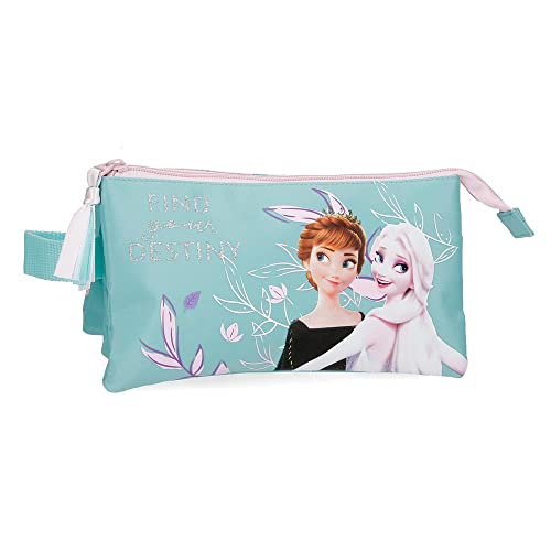 Estojo DISNEY FROZEN (Azul - Poliéster - 22x12x5cm) PEPE JEANS - Banho e corpo - poliéster, 3 compartimentos, alça, frozen