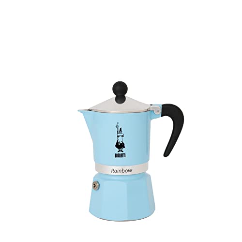 Cafeteira Italiana BIALETTI Moka Rainbow Azul Bialetti - Cafeteiras elétricas e de fogão - italiana, bialetri, moka, azul