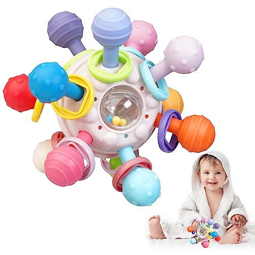 Brinquedo de Atividades TOSÉKRY Rosa Claro Tosekry - Brinquedos - atividades, mordedor, motricidade, sensibilidade