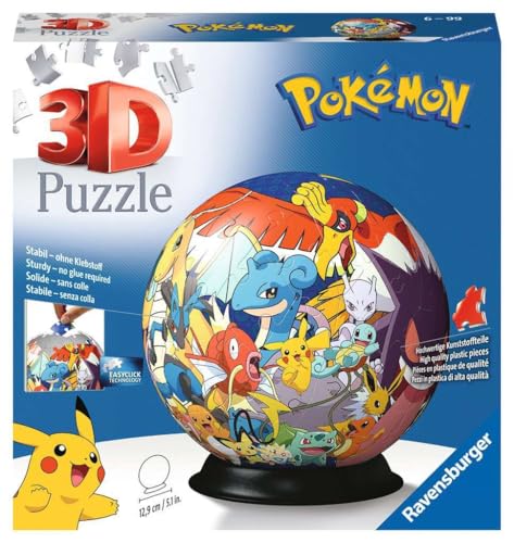Puzzle 3D RAVENSBURGUER Pokémon (Idade Mínima: 6 Anos - 72 Peças) Ravensburger - Quebra-cabeças de encaixar - puzzle 3d, 72 peças, pokemon, coordenação olho/mão, capacidade lógica