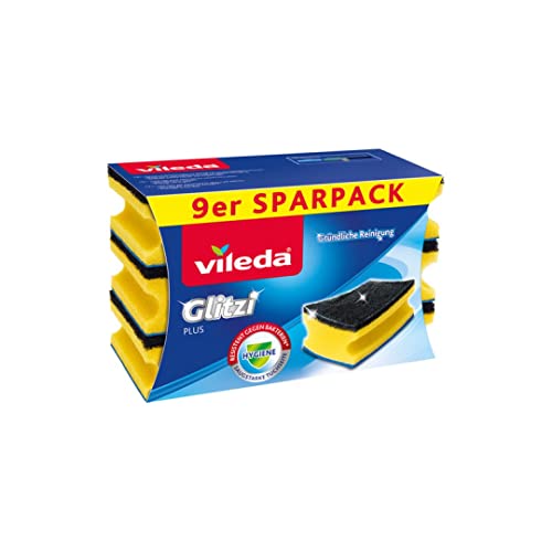 Escova de Dentes GLITZI Plus 9 Unidades - Amarelo Vileda - Esponjas e esfregões - escova, dentes, glitz, plus, amarelo