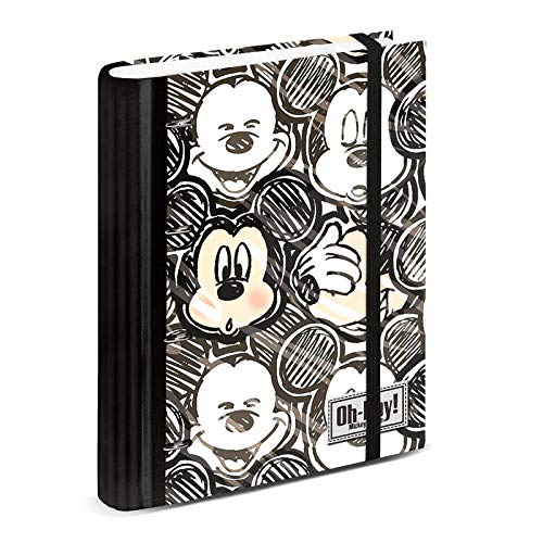 Dossier A4 4 Argolas MICKEY - OH BOY! (Branco) MICKEY MOUSE - Pastas Organizadoras - a4, mickey, branco