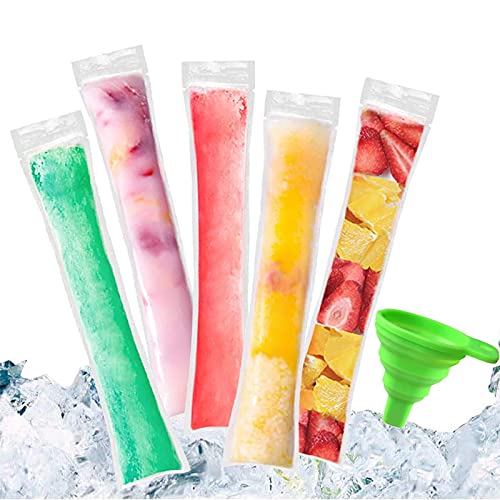 XSexo Bolsa Popsicle Moldes Bolsas Bpa Free Ice Pop Pouch com Embudo para Yogurt Caramelo Helado XSEXO1 - Formas de cozinha - bolsa, popsicle, moldes, bpa free, embudo, yogurt