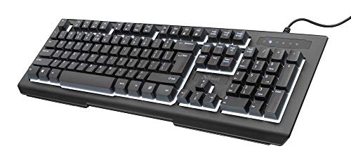 Teclado TRUST Liton (Com Cabo - Layout Espanhol) Trust - Teclados - layout espanhol, iluminação LED, 12 teclas rápidas, cabo 1.5m