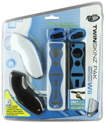 Pack de 2 Peleias para Nintendo Wii MAD CATZ Skinz Mad Catz - Controladores de jogo - pack, 2 peleias, nintendo wii, mad catz skinz, capas em silicone, protege equipamento