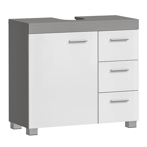 Armário de Casa de Banho VASAGLE (Cimento - 30x70x64cm) VASAGLE - Conjuntos de móveis - cinzento cimento, 30x70x64cm, MDF, chaminé
