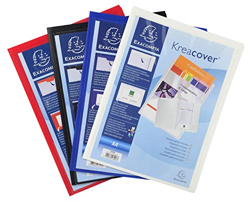 Capa de Arquivo EXACOMPTA Kreacover (Preto) EXACOMPTA - Pastas e capas de relatório - polipropileno, a4, personalizável