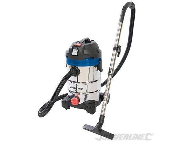 Aspirador de Água e pó SilverStorm 30L 1250W Silverline - Aspiradores de pó e a vapor - 30L, 1250W, hepa, multifiltragem