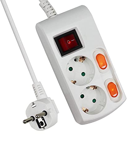 Extensão Elétrica CUC EXPLORER 2 tomadas com interruptor individual 1,5 metros Wagtail - Filtros de linha e supressores de surtos - interruptor individual, 2 tomadas, 15 metros