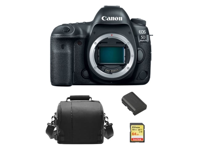 Kit Máquina Fotográfica Reflex CANON 5D Mark IV + 64 GB SD + Bolsa + LP-E6N Canon - Câmeras - kit, máquina fotográfica reflex, canon 5d mark iv, 64 gb sd, bolsa, lp-e6n