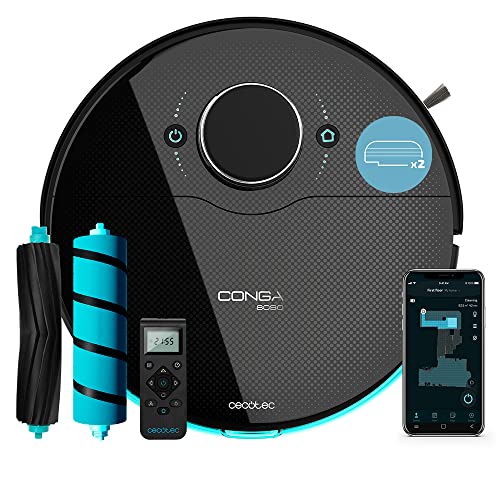 Aspirador Robô CECOTEC Conga 8090 Ultra T (Autonomia: 150 min) Cecotec - Aspiradores - 150 min, laser, wi-fi, 4 em 1, tanque misto