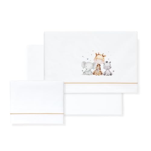 Conjunto de Lençóis para Berço INTERBABY Jirafa Interbaby - Lençóis - lençóis, berço, interbaby