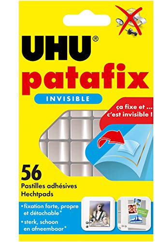 UHU 56 Patches Double Face Adesivo Ultrafina e Invisível UHU - Massa de montagem - ultrafina, invisível, multi-aplicação, tecido, borracha
