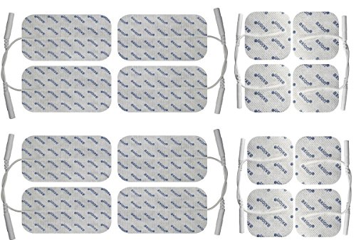 Conjunto de Eléctrodos AXION (16 elétrodos - Preto) axion - Suprimentos médicos - 16 almofadas, autoadesivas, reutilizáveis, electroestimulação