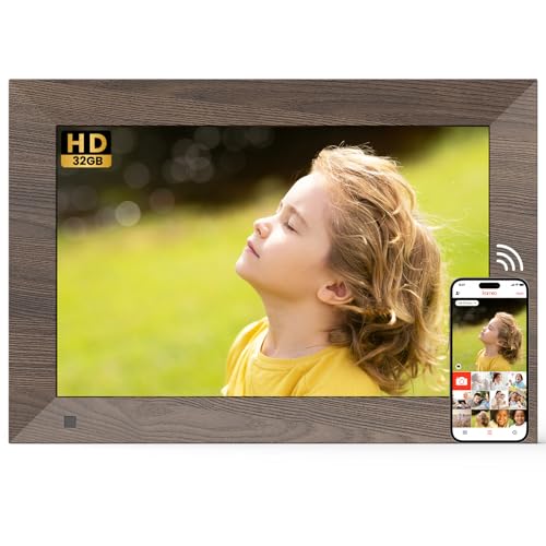 Moldura Digital Frameo Sonvgoo Castanho Madeira SONVGOO - Porta-retratos - digital, frame, castanho, madeira