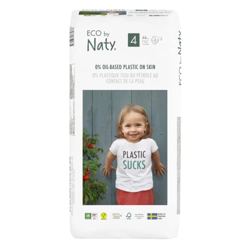 Fraldas NATY ECOLOGICAS T4X44 (100 unidades) NATY - Fraldas - 100 unidades, tamanho 4, fibras naturais, absorvente elevado