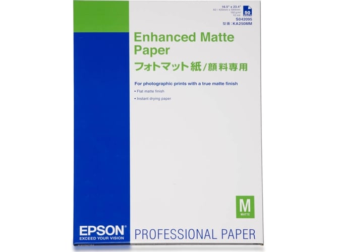Papel EPSON Enhanced Paper DIN A2 50 Folhas Epson - Papel de impressora e copiadora - a2, 50 folhas, 192g/m², fotografias