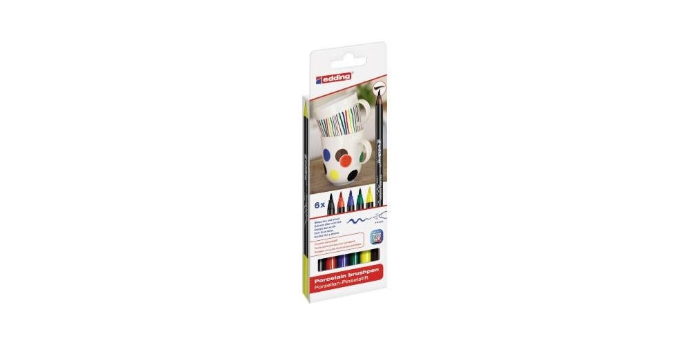 Marcador para Porcelana EDDING 423.6 C/B Edding - Marcadores e marcadores de texto - porcelana, multicolor, água