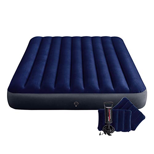 Colchão Insuflável INTEX DURABEAM CLASSIC DOWNY QUEEN (Azul - 152x203cm) INTEX - Roupa de cama - insuflável, Queen, 152x203cm