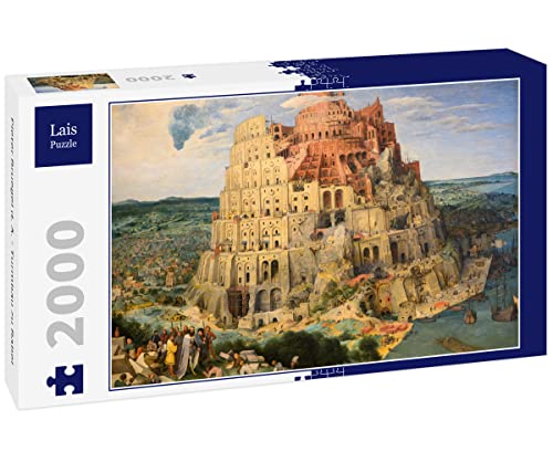 Puzzle LAIS PETER BRUEGEL THE ELDER Tower Of Babel (Idade Mínima Recomendada: 12 anos) Lais Systeme GmbH - Quebra-cabeças - madeira, arte clássica, 2 puzzles, 100 peças