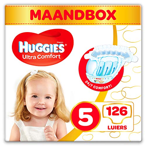 Fraldas Huggies Ultra Comfort 5-6 Unisexo HUGGIES - Fraldas - ultra comfort, absorção rápida, unisexo, bebés maiores