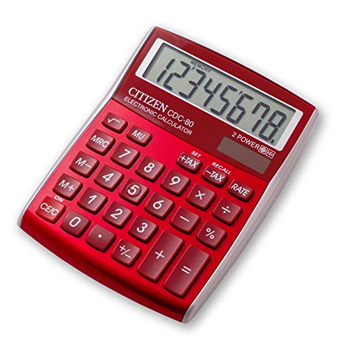 Citizen CDC-80RDWB calculadora 12 dígitos Preto, Vermelho Citizen - Calculadoras - 12 dígitos, sobremesa, raiz quadrada, visor incorporado