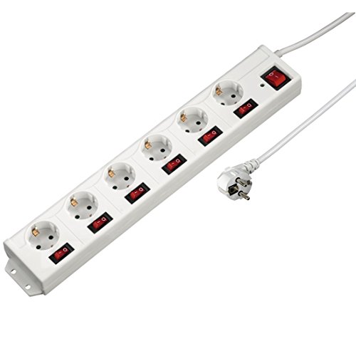 Hama 137239 extensão elétrica 1,4 m 6 tomada(s) CA interior Branco Hama - Filtros de linha e supressores de surtos - extensão elétrica, 1,4 m, 6 tomadas, interior